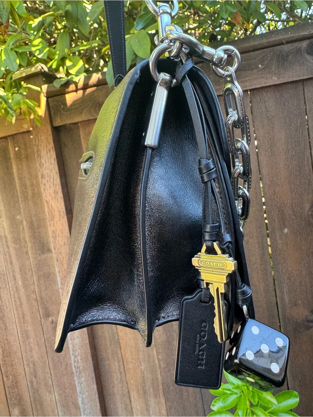 Coach Loved Leather Chain Tabby